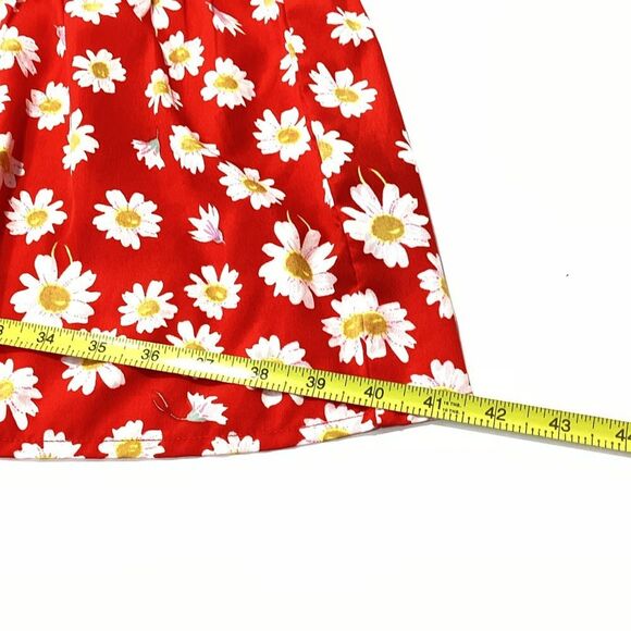 Simply Be Red Floral Dress Long Sleeve MIDI Flowy Dress Plus Size 20 - Picture 11 of 12